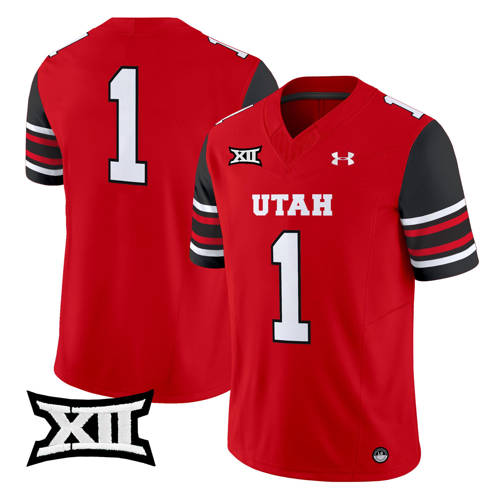 Men Utah Utes #1 No Name Red 2024 Vapor Limited NCAA Jersey